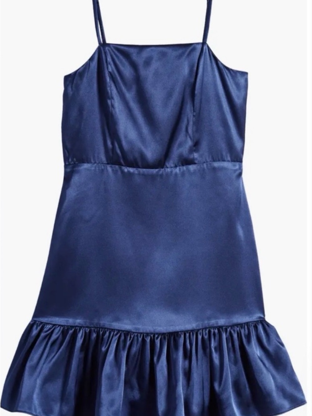 NWT Girls Blue Satin Dress